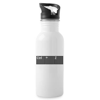 Ctrl + Z - Trinkflasche mit integriertem Trinkhalm - Weiß - Rechts