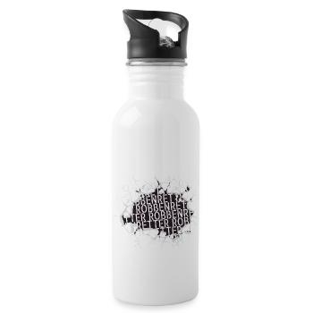 kinder animalliberationfront geek humor tierschutz - Trinkflasche mit integriertem Trinkhalm - Weiß - Rechts