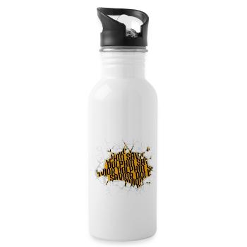 caribbean cute abuse boat bday sea background - Trinkflasche mit integriertem Trinkhalm - Weiß - Rechts