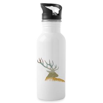 Cerf - Gourde avec paille intégrée - blanc - Droite
