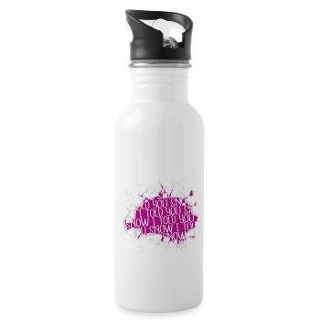 dinosaur fan christmas couples dinosaur moon - Trinkflasche mit integriertem Trinkhalm - Weiß - Rechts