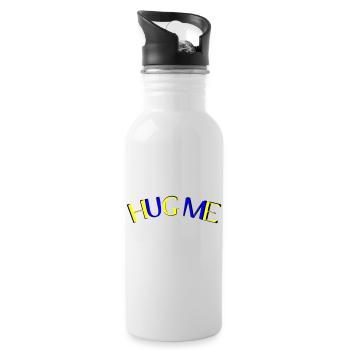 hug me - Water bottle with straw - white - Right