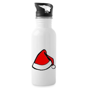 Chapeau de Noël Père Noël Noël 1 - Gourde avec paille intégrée - blanc - Droite