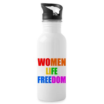 WOMEN LIFE FREEDOM - Gourde avec paille intégrée - blanc - Droite