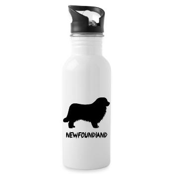 Hund Dog - Water bottle with straw - white - Right