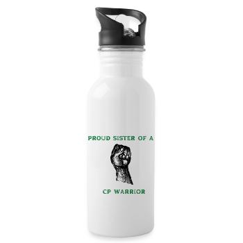 Proud Sister - Water bottle with straw - white - Right