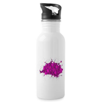 hund hundeliebhaber chihuahua lieblingshund - Trinkflasche mit integriertem Trinkhalm - Weiß - Rechts