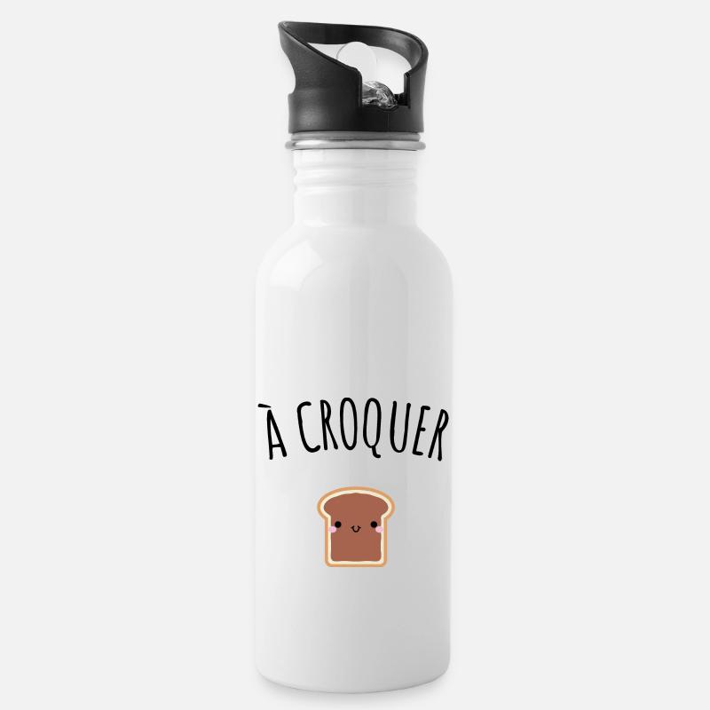 à croquer - Gourde avec paille intégrée - blanc