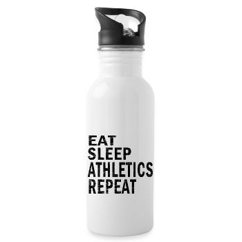 Eat sleep Athletics repeat for Athletics lovers - Water bottle with straw - white - Right