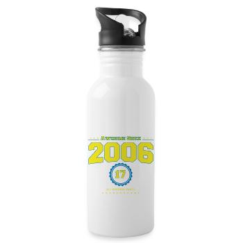 Super chemise 2006 pour hommes femmes 17 ans 17ème - Gourde avec paille intégrée - blanc - Droite