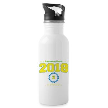 Awesome 2018 Shirt for Men Women 5 Year Old 5th - Water bottle with straw - white - Right