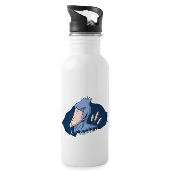 Bec-de-chaussure Ornithologue Forêt I Cadeau - Gourde avec paille intégrée - blanc - Droite