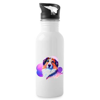 Dog owner Dogs Dog owners German Shepherd dog - Water bottle with straw - white - Right