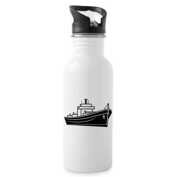 Boot - Trinkflasche mit integriertem Trinkhalm - Weiß - Rechts