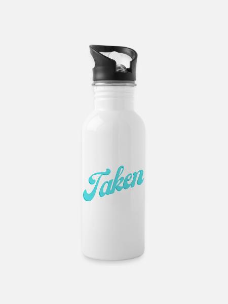 Taken - Trinkflasche mit integriertem Trinkhalm - Weiß