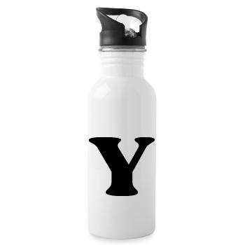 Letter y - Water bottle with straw - white - Right
