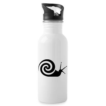 snail - Water bottle with straw - white - Right
