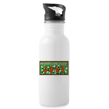 juhuuuu endlich Rentier - Trinkflasche mit integriertem Trinkhalm - Weiß - Rechts