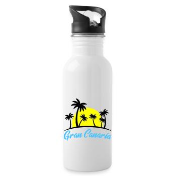 Gran Canaria - Water bottle with straw - white - Right