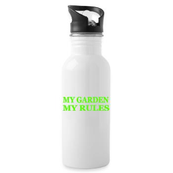 Garten - Trinkflasche mit integriertem Trinkhalm - Weiß - Rechts