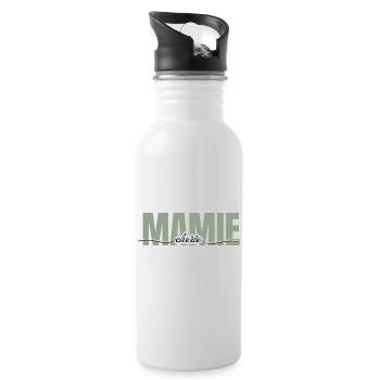 Granny Darling - Oma Geschenk - Trinkflasche mit integriertem Trinkhalm - Weiß - Rechts