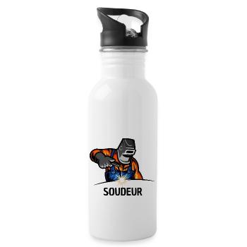 Masque de soudeur - Gourde avec paille intégrée - blanc - Droite