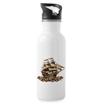 Schiff - Trinkflasche mit integriertem Trinkhalm - Weiß - Rechts