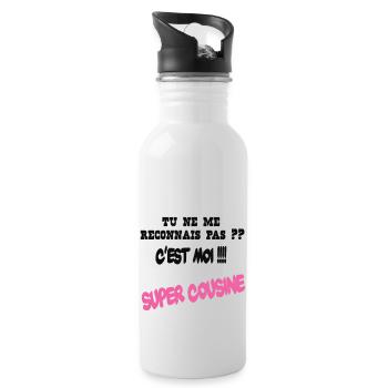 Super cousine - Gourde avec paille intégrée - blanc - Droite