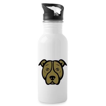 dog - Trinkflasche mit integriertem Trinkhalm - Weiß - Rechts