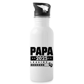 papa 2025 loading - Trinkflasche mit integriertem Trinkhalm - Weiß - Rechts