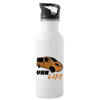 Van life - Gourde avec paille intégrée - blanc - Droite
