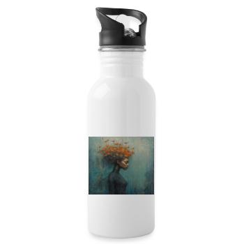 Mental Well - Being - Water bottle with straw - white - Right