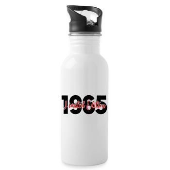 Limited Edition 1965 - Geburtstag 1965 Farbwechsel - Trinkflasche mit integriertem Trinkhalm - Weiß - Rechts