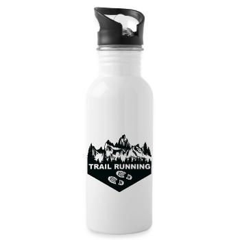 Trail Running Sport - Trinkflasche mit integriertem Trinkhalm - Weiß - Rechts