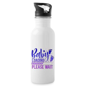 Baby lädt Babes Frauen Mutter Design Neugeborenes - Trinkflasche mit integriertem Trinkhalm - Weiß - Rechts
