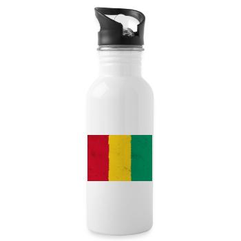 Flag of Guinea – The Power of Africa - Water bottle with straw - white - Right