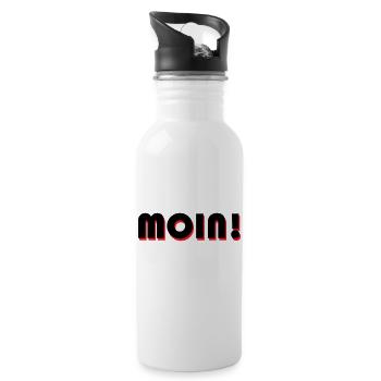 Moin - Trinkflasche mit integriertem Trinkhalm - Weiß - Rechts
