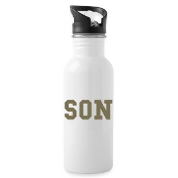 SON – College Style Statement - Trinkflasche mit integriertem Trinkhalm - Weiß - Rechts
