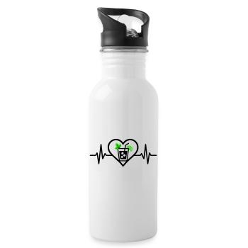 Mojito Heart Aperitif Cocktail - Water bottle with straw - white - Right