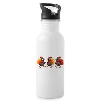 Thanksgiving Truthahn Baby - Trinkflasche mit integriertem Trinkhalm - Weiß - Rechts