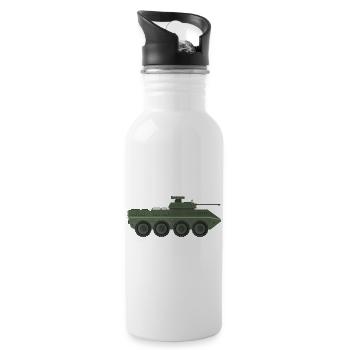 Camion militaire - Gourde avec paille intégrée - blanc - Droite