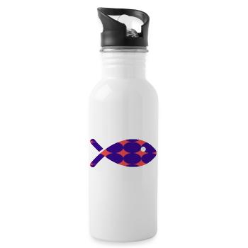 FISH. MEMORY. SARDINE. APRIL FOOL. SEA - Water bottle with straw - white - Right
