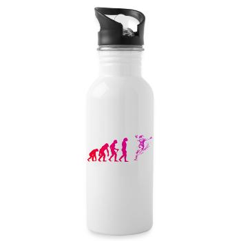 Handball motif that works immediately for women - Water bottle with straw - white - Right