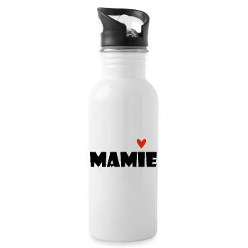 GRANNY. MAMMA. GRANDMOTHER. MOTHER'S DAY. GIFT - Water bottle with straw - white - Right