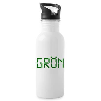 Green - LCD - Water bottle with straw - white - Right