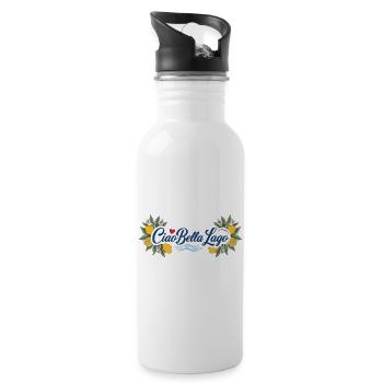 Ciao Bella Lago Zitronen - Trinkflasche mit integriertem Trinkhalm - Weiß - Rechts