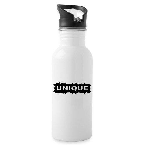 unique - Trinkflasche mit integriertem Trinkhalm