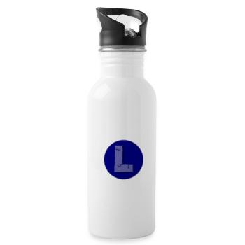 L-T-Shirt - Trinkflasche mit integriertem Trinkhalm - Weiß - Rechts