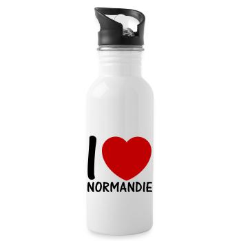 i love normandie 2c - Gourde avec paille intégrée - blanc - Droite