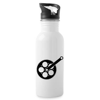 bike_einzelteil02 - Trinkflasche mit integriertem Trinkhalm - Weiß - Rechts